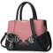 VARLIVOO Femme Sac à Main Sacs Bandoulière Pom Pom Décoration Sac de Messager Sac Portés Main Sac Fourre Tout Sac de Cours Collège Voyager Imperméable PU Cuir Rose B+Décoration Pom Pom, Y-AI14, L