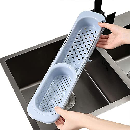 Zhongcp1 Spülen Organizer 1 Stück Teleskopisch Waschbeckenregal Holder Teleskop Waschbecken Schwamm Ablage Plastic Sink Shelf Passend Für Die Meisten Küchenspülen