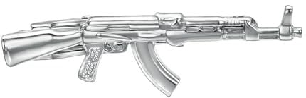 RunootPR Silber Krawattennadel mit Gewehr Lustig Infanterie Krawattenklammer Personalisiert für Herren Schmuck Geschenk