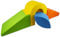 Velinda Brücke-Set 4 Großbausteine Schaumstoffbausteine XXL-Softplay-Spielbausteine (Farbe: gelb, grün, blau, orange)