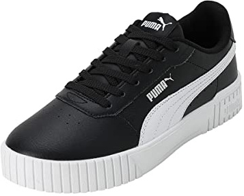 PUMA Damen Carina 2.0 Turnschuhe, Puma Black Puma White Puma Silver, 39 EU