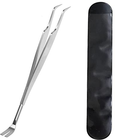 JIEYUCHU Pinza per Zecche, 2 in 1 Pinzetta per Zecche in Acciaio Inox, Pinza per Togliere Zecche, Pinzette togli Zecche per Persone, Cani, Gatti