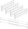 KARBAG 4 Pack Drawer Dividers, Adjustable Drawer Organisers Expandable from 27.5-52CM Clear Plastic Drawers Separators Drawer Organiser Divider for Kitchen, Dresser, Clothes, Bedroom, Baby Drawer