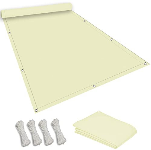 Rectangle Sun Shade Sail 2.5 x 4 m(8.2 x 13.12ft) Pergola Covers, Shade Netting, Sunscreen Awning 100% Shading Rate 98% UV Block for Outdoor Yard Lawn, Beige