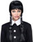 W WIDMANN MILANO Party Fashion - Perücke Dark Girl, schwarz, 2 geflochtene Zöpfe, Flechtfrisur, Wednesday, Gothic