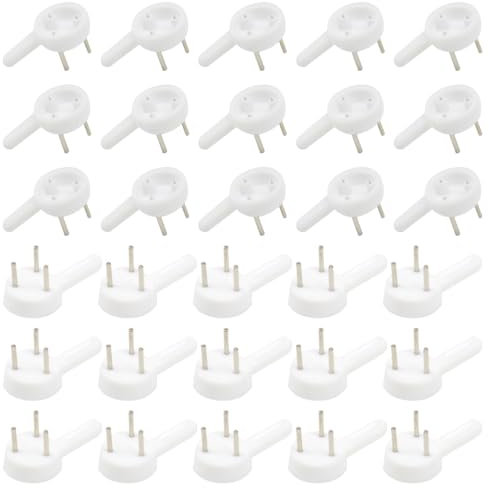 Hocansen 100 Stück Bildaufhänger 25mm Spurlose Bilderhaken Weiße Non-Trace Hardwall Bild Haken Picture Hanging Hook Für Hängende Fotorahmen (25x15x5/XK-SL)