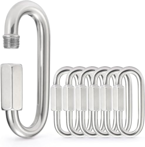 sprookber 304 Stainless Steel Chain Quick Links, Chain Connector, Set of 6