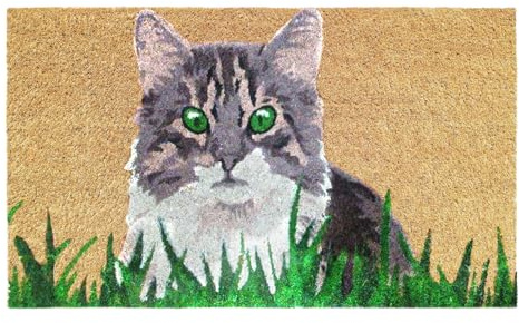 Banzaii Fußmatte Kokos 40 x 70 cm mit PVC Rückseite rutschfest - Cat