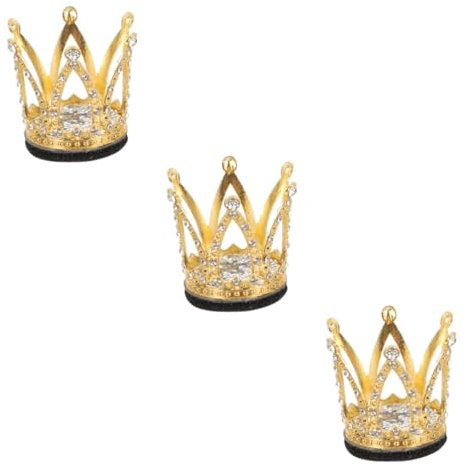 PACKOVE 3stücke Krone Helmdekoration Für Und Skihelm Glitzernde Strass-Krone Installieren Zubehör Für Stilvolle Passend Für Helme Gold