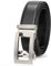 JasGood Herren Gürtel Automatik Ratsche Ledergürtel Verstellbare Leder Gürtel Ohne Löcher für Herren Business Anzüge 35mm Breite,Schwarz,115cm