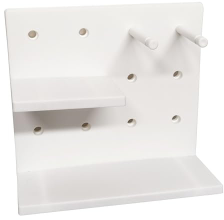 Hayaww Stecktafel Wand Organizer Werkzeugwand Klein Stecktafel Wandlochplatte Lochblech Werkzeugwand Werkzeugwand Lochwand Kunststoff Lochblech Kunststoff Weiss Für Küche,Wohnzimmer,Badezimmer,Büro