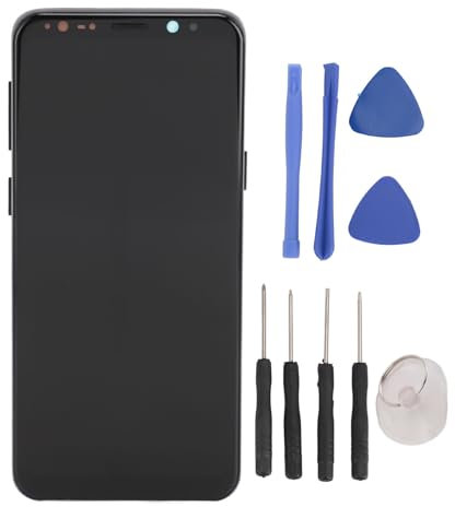 Plyisty Écran de Téléphone pour Galaxy S9, Pièces D'Assemblage de Numériseur D'écran Tactile TFT avec Cadre et Outils de Réparation, Assemblage D'écran LCD Tactile pour