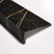 Fensterbank Innen Schwarzer Goldfensterbrett-Schutzersatz, Fensterbankabdeckung aus Acryl für Den Fliesenabschluss, Fensterbrettabdeckung Dekorativ für Büro/ Hotel(Color:L-60cm/23.6in,Size:W-18cm/7in)