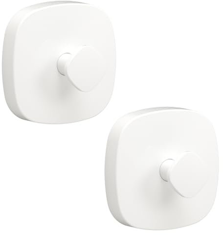 KYOEON 2 Stück Saugnapf Haken, Wasserdicht Saughaken Extra Stark Saugknöpfe Vakuum Saugnäpfe Handtuchhaken für Fenster, Glas, Küche, Badezimmer Glatte Wand Oberfläche 5KG Belastbar,Weiß