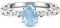 Beydodo Frauen Ring Silber 925, Verlobungsring Tropfen mit Aquamarin Trauring Nickelfrei Silber Gr.54 (17.2)