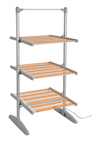 Tendedero de ropa eléctrico plegable de 3 niveles, secador de ropa con calefacción eléctrica plegable Aire, ropa con calefacción Tendedero de lavandería Secadora Tendedero Compartir de moda Selfless