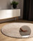 benuta Basic Hochflorteppich Teppich Wohnzimmer Sohari - Beige 80 cm Rund - Minimalistischer Look - Weich & Waschbar - Für Schlafzimmer, Flur oder Esszimmer - Geeignet für Fußbodenheizung