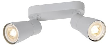 SLV PURI 2.0 Dome, Wand- und Deckenaufbauleuchte, long, 2 x max. 6 W GU10, grau