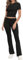 IWOLLENCE Lounge Set Damen Zweiteiler Hausanzug Kurzarm Oberteil mit Breitem Elastischem Hosenbund Schlaghose Loungewear Set (Schwarz, S)