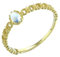 Wycian Moissanite Ring Ehering, Eheringe 18K Gelbgold Mondstein Gelbgold Weiß Ovale Form Größe 45 (14.3) für Damen Verlobung