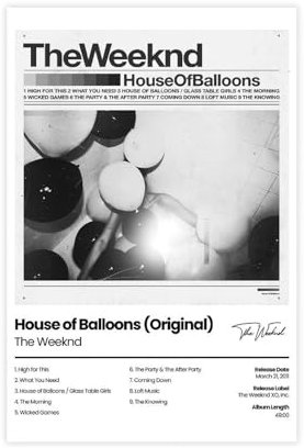 rlfnde Poster House of Balloons auf Leinwand, Schlafzimmer, Dekoration, Landschaft, Büro, Raumdekoration, Geschenk, 50 x 75 cm