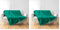 Douceur d'Intérieur, Plaid (180 x 220 cm) Lucile Emeraude, Polycoton Uni (Lot de 2)