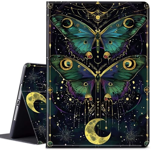 Schutzhülle für iPad Pro 33 cm (13 Zoll) 2024 7. Generation (M4), verstellbare Folio-Schutzhülle mit Anti-Rutsch-Ständer, intelligente PU-Lederhülle mit automatischer Wake-/Sleep-Funktion, Luna-Motten