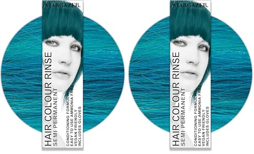 Stargazer Semi Permanent Hair Colour Rinse - UV Turquoise (Packung mit 2)