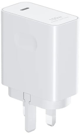 HONOR SuperCharge GaN Power Adapter 100W Max Fast Charging USB-C Wall Charger with 8-Layer Protection, Compact & Lightweight, White