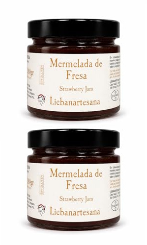 LIEBANARTESANA Mermelada Artesanal de Fresa, Pack 2 x 280 g | Elaboración Natural, Producto de Cantabria, Gourmet