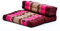 Leewadee Faltbarer Meditationssitz Yoga Sitzkissen platzsparendes universelles Meditationsset ökologisches Naturprodukt, Kapok, 50 x 70 cm, Rotbraun Pink