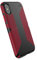 Speck iPhone X Schutzhülle Rutschsicher Rutschfest Handyhülle Schützende Hülle Tasche Dünne Schale Hardcase Beständig mit Shock Barrier für Apple iPhone X - Presidio Grip - Schwarz/Rot