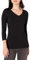 Amazon Essentials Women's Regular-Fit 3/4 Sleeve V-Neck T-Shirt (Available in Plus Size), Black, M
