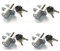Cerradura de ventanas correderas Plata PACK 4 - LLAVES IGUALES
