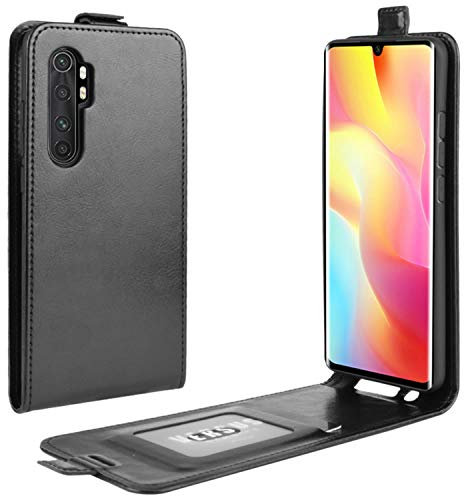 HualuBro Cover Xiaomi Mi Note 10 Lite, Flip Cover a Libro in PU Pelle Premium Portafoglio Magnetica Leather Case Custodia per Xiaomi Mi Note 10 Lite Cover (Nero)