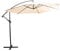 Alfresia 3 Metre Hanging Cantilever Parasol - 3M Garden Hanging Umbrella for Outdoor Patio, Water Resistant, UV Protected, Hand Crank Mechanism, Air Vent, Flexible Sun Shade, Natural