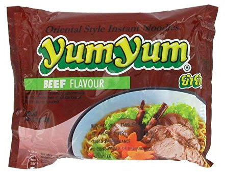 YUMYUM Soupe de nouilles instantanées en sachet saveur Boeuf 60G - 30, 60 ou 90 sachets (Lot de 60 sachets)