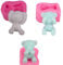 Xidmold 3 Pcs 3D Teddy Bear Silicone Mould, Candle Soap Making Moulds, Cake Decorating Fondant Chocolate Candy Baking Mould for Wedding Baby Shower Birthday Cupcake Topper Decoration