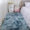 YIFANDU Teppich Wohnzimmer 50x200cm Anti-Rutsch Unterseite Flauschig Weiche Hochflor Teppich Waschbar bis 30 Grad Pflegeleicht für Wohnzimmer, Kinderzimmer, Schlafzimmer und die Küche, Dunkelblau