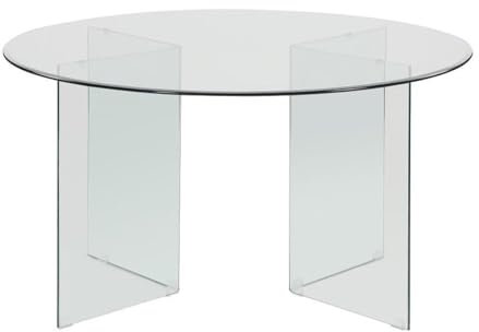 Vente-unique - Table à Manger en Verre trempé - 6 Personnes - Adamo