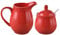 milk Cream And Sugar Sets, Sugar And Creamer Set With Lids, Milk And Sugar Serving Set, Creamer Container, Sugar Bowl Set,Decoration For Kitchen-Red-Milk Jug pot (Color : Red, Size : Milk Jug) seasoni
