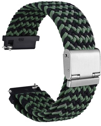 WOCCI Gewebtes Nylon Uhrenarmband mit Verstellbarer Schnalle, Geflochtene Sport Uhrenarmbänder für Herren und Damen, Bandbreite 18mm 19mm 20mm 21mm 22mm
