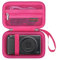 Elonbo Carrying Case for Canon PowerShot V1/ Ricoh GR III HDF/GR IIIx/GR III/GR II/GR Digital Camera, Compact Camera Travel Storage Cover Bag Organizer Holder, Raspberry