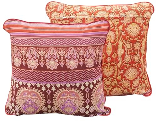Bassetti MIRA Kissenhülle zu Bettwäsche aus 100% Baumwollsatin in der Farbe Rot R1, Maße: 40x40 cm - 9325895