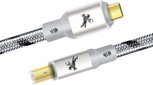 Impeto Cavo Stampante USB C a USB B Alta qualità Audiophile, Cavo decodificatore DAC ad alta velocità da USB tipo C a USB tipo B con MacBook Pro/Air iMac MateBook -1.5 m