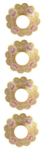 Alipis 4 Stück Xiangluwei Räucherstäbchenhalter-Kragentablett Runde Weihrauchbrennerhaube Weihrauchhalter Incense Holder Buddha Räuchergefäß Abdeckung Räucherschale aus Aschelegierung