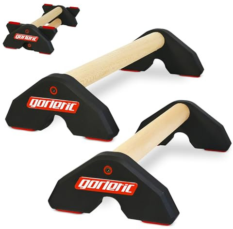 LowFit PRO Gorletic Calisthenics Parallettes - Gymnastik Parallettes, einfacher Transport, Athleten getestet, Premium Magnetic Design (Rot)