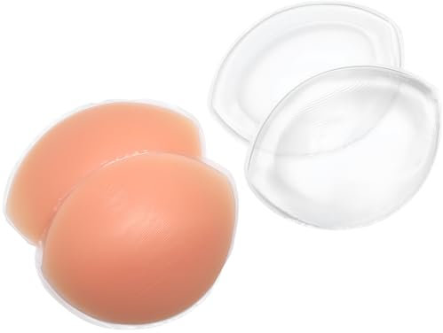 VALICLUD 2 Paar BH Einlagen, Selbstklebende Brustpolster FüR Bikini Und UnterwäSche, Push up BrustvergrößErer, Wiederverwendbare BH Enhancer in Hautfarbe