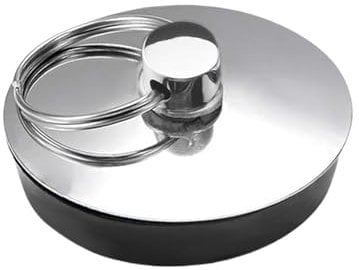 Bzzerumy Badewannenstöpsel aus Edelstahl, Universeller Abflussstopfen für Badewanne und Spülbecken, Robuster Gummi Stöpsel für Dusche, Hochwertiger Abflussverschluss