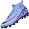 Csgkag Boys Football Boots Kids Soccer Shoe Astro Turf Athletics Training Sport Shoes Teenager Profession Competition Indoor Outdoor Football Shoes Sneakers,Purple,UK4